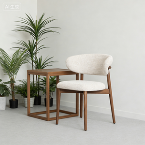 Sedia <span class=keywords><strong>da</strong></span> <span class=keywords><strong>Pranzo</strong></span> in Legno Personalizzata all'Ingrosso, Stile Nordico Moderno di Lusso in Noce con Rivestimento in Tessuto - Product Image 2