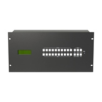 Matriz de Video Modular 4K60 SDI/HDBT 16x16 /DVI/VGA HD de Metal con Soporte para Fibra Monomodo para Empalme de Video Wall LCD