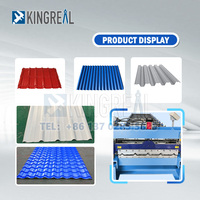 KINGREAL Machine de fabrication de feuilles de toiture usagées en rouleau d'acier 2025 Machine de fabrication de tuiles double couche
