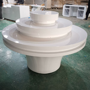 Kệ trưng bày hình tròn đa chức năng bán lẻ Tủ đảo nhiều lớp và bàn tiếp tân - Product Image 6