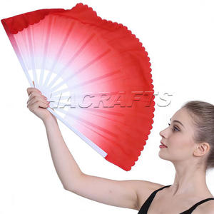 कारखाने की आपूर्ति चीनी शैली बांस नृत्य प्रशंसक डबल-पक्षीय ढाल डिजाइन मुद्रित पैटर्न संगीत और क्रिसमस सजावट के लिए पोर्टेबल - Product Image 5