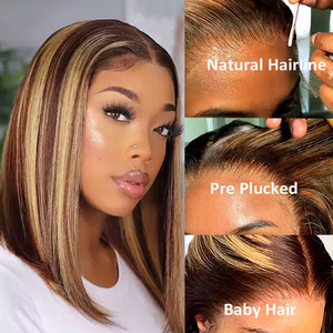 Perruque Jaune Hoặc Pixie Tóc Remy Phía Trước Tóc Giả 16 Màu Tóc Giả Cho Salon Tresse Phía Trước Cole Pour Perruque Frange Humain - Product Image 4