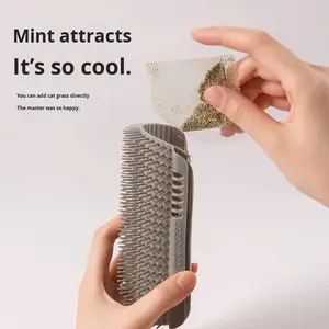 Kattenkrabpaal Zelfverzorgingsborstel met kattenkruid Krabbenverlichting Kam Haarverwijdering Jeukverlichting Zelfvermaak voor huisdieren - Product Image 4