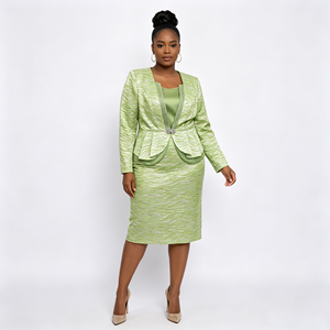 Tenues de Chorale Élégantes et Robes d'Église Geenlinm Fashion – Ensembles Trois Pièces Jupes et Robes Grandes Tailles de Haute Qualité - Product Image 1