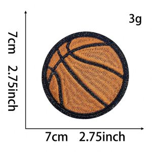 New Hot Iron on Embroidered <b>Black</b> Glitter Border Ice Hockey Football Basketball Baseball Patch for Hat Hoodies Decoration - Product Image 6