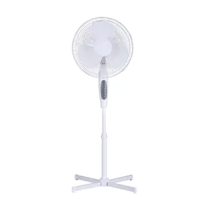 Pedestal eléctrico inteligente para el hogar, ventilador de pie de plástico de 16 pulgadas, 3 aspas grandes, tamaño personalizado