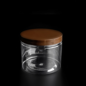 Manufacture 8 oz plastic dry food jars food packaging plastic container chocolate candy jar