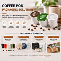 Capsules de café K-Cup en PP écologiques, emballage jetable pour la préparation de café à domicile, directement de l'usine