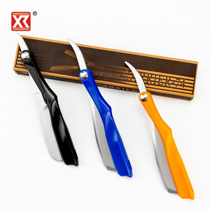 Venta caliente peluquería Uso de afeitar de acero inoxidable de doble filo negro maquinilla de afeitar recta - Product Image 5