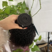 Extensions de cheveux humains vietnamiens 100% vierges Remy, tissage double machine, bouclés crépus afro 4C, avec garantie de 2 ans