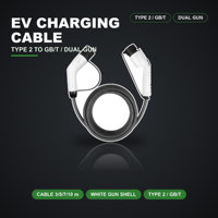 Câble de recharge pour véhicule électrique Type 2 vers GB/T Double Connecteur 7kW/11kW/22kW