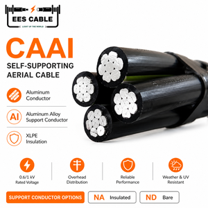 <span class=keywords><strong>Cable</strong></span> Autoportante CAAI de 0.6/1kV, <span class=keywords><strong>Cable</strong></span> Aéreo Agrupado Autoportante de Aluminio XLPE con Mensajero AAAC - Product Image 2