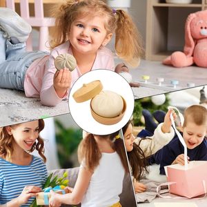 Vente en gros de jouets promotionnels colorés et mignons : Squishy anti-stress en forme de boulette Bao Taba avec visage souriant, jouet sensoriel en forme de pain vapeur - Product Image 3