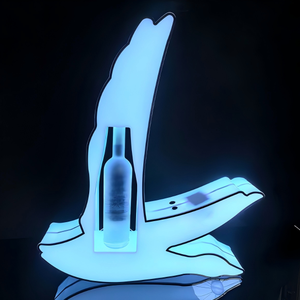 Özel Logo beyaz gri LED Glorifier akrilik kuş kaz şekli votka şişe sunum Modern denizcilik/Americana ekran standı - Product Image 2