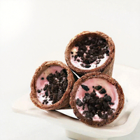 Chocolat cornet de crème glacée fourré Matcha fraise croustillante chocolat étiquette personnelle personnalisée