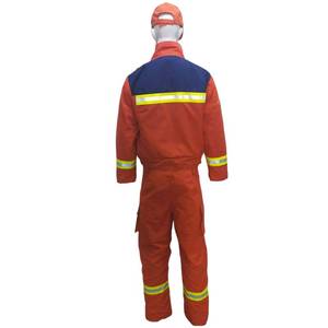 Combinaison de pompier Orange aramide de haute qualité, combinaison de sauvetage d'urgence pour <span class=keywords><strong>uniforme</strong></span> de pompier - Product Image 2