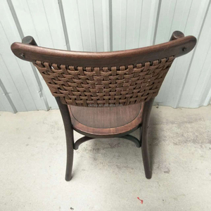 Chaise en bois d'orme empilable faite à la main avec dossier en rotin et corde pour la location événementielle et la <span class=keywords><strong>revente</strong></span> en gros - Product Image 3