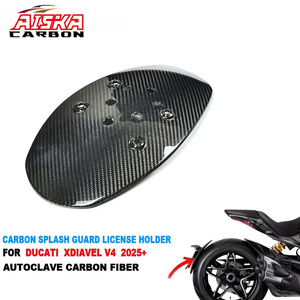 AISKA Protector Trasero de Fibra de Carbono 100% Pre-preg Autoclave para Motocicleta con Soporte para Matrícula para Ducati <span class=keywords><strong>XDiavel</strong></span> V4 2025 2026 - Product Image 1