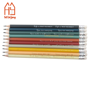 Lápices Motivacionales al por Mayor <span class=keywords><strong>de</strong></span> Fábrica, Lápices <span class=keywords><strong>de</strong></span> Madera HB con <span class=keywords><strong>Texto</strong></span> en Lámina Dorada Personalizados con Borrador para Pedidos al por Mayor - Product Image 1