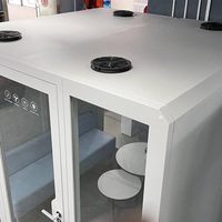 Cabine de bureau portable insonorisée et isolée pour l'extérieur, cabine téléphonique, salle de réunion mobile multi-personnes, pod de bureau