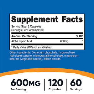 Yetişkinler için sinir sağlığı enerji artışı için Premium 600mg alfa lipoik asit kapsülleri antioksidan kan desteği beyin sağlığı - Product Image 3
