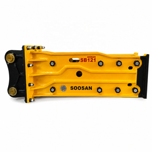 Casse-roche hydraulique à plateau ouvert SOOSAN SB121, état neuf, avec composants essentiels complets pour travaux de démolition d'excavatrices - Product Image 1