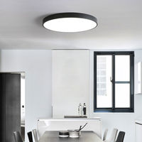 Plafonnier LED rond noir et blanc, moderne, simple, nouveau modèle 2026, pour balcon, allée, couloir