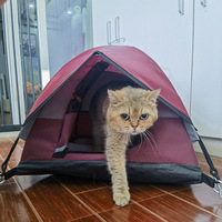 Tente pour animaux de compagnie en tissu Oxford, solide, écologique, pour l'extérieur, avec fermeture éclair, pour petits chiens, chats, lapins et autres animaux