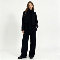 Ensembles Pour Femmes Vetements Femme Pull Mélange Laine Décontracté, 3 Pièces Tricot Torsadé Avec Foulard, Direct Usine