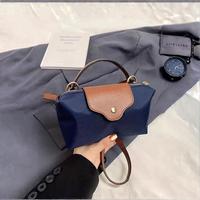 Tas Selempang Kain Oxford Kotak Kecil Modis dan Tahan Lama, Tas Mini Crossbody Trendy