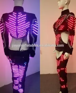 Женский светодиодный костюм-робот, танцевальный костюм певицы, технология шоу, одежда для сцены, светодиодные костюмы для выступлений, танцевальные костюмы трон, одежда для бальных танцев