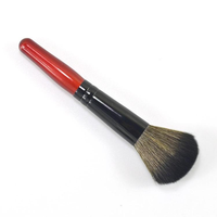 Kuas Makeup Rambut Sintetis Profesional untuk Wajah, Gaya Datar dan Miring, Gagang Plastik untuk Foundation, Perona Pipi, dan Bedak