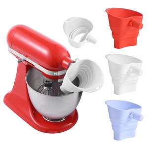 Entonnoir en silicone pour cuisine, mélangeur pliable, compatible lave-vaisselle, accessoire de pâtisserie, bec verseur anti-salissure pour œufs, compatible - Product Image 1