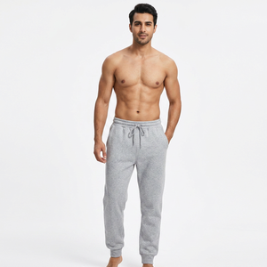 Men High Quality <b>Trousers</b> Knitted Pocket Men's Pants Casual Sports Pants Solid Color Running Sweat pant Fleece - Product Image 1