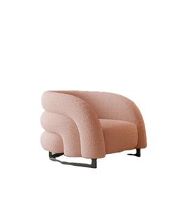 Ghế sofa đơn phong cách đơn giản, cá tính, thư giãn, nhẹ nhàng sang trọng, chất liệu nhung, dành cho phòng khách - Product Image 2
