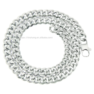 Simple <b>Titanium</b> Steel Necklace, Street Hip-hop Six-sided Grinding <b>Chain</b> Hipster Jewelry Side Cuban <b>Chain</b> 9mm Tanjing Fashion - Product Image 1