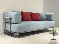 Canapé modulaire imperméable en tissu technique rembourré, sans armature, compressé et scellé sous vide, avec accoudoirs amovibles, idéal pour les familles