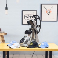 Presse à capuchons semi-automatique, presse à chapeaux à double chauffage avec laser et double plateau chauffant, vente en gros