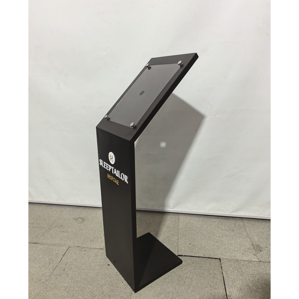 Guide Display Advertisement Guide Display Standing with Screen Black Color Metal ...