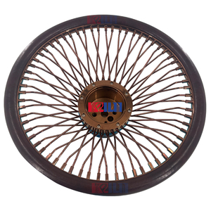 Volant de direction 15 pouces or rose/or/chrome à 64 rayons croisés avec enjoliveurs flottants - Product Image 2