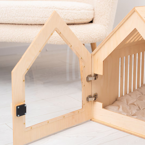 Modern Custom Wooden <strong>Dog</strong> Cat House <strong>Extra</strong> Pet Furniture <strong>Small</strong> Indoor <strong>Dog</strong> Kennel <strong>Dog</strong> <strong>Crate</strong> with Acrylic Door for <strong>Dog</strong> and Cat - Product Image 3