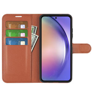 9 สีลิ้นจี่ผู้ถือบัตร PU กระเป๋าสตางค์พลิกหนังสําหรับ Samsung Galaxy A55 5G - Product Image 3