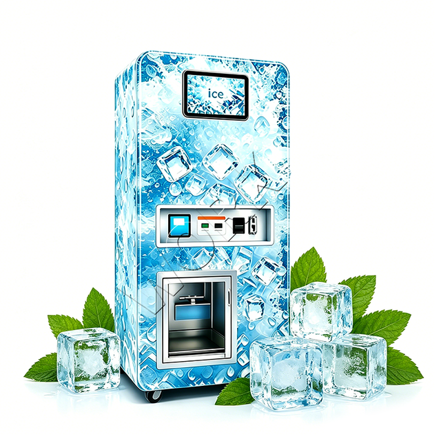 YISO High Capacity 240KG/Day Ice Vending Machine 24H Unmanned Automatic Ice Maker Auto Bagging Multi-Payment Remote Monitoring