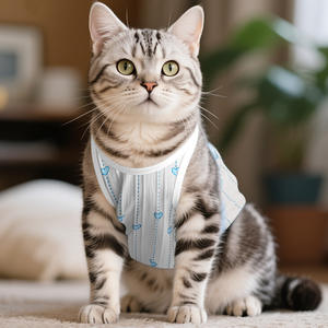 أحدث مصنع في الصين ملابس الحيوانات الأليفة القطنية الناعمة نمط حديث مطبوع بالأزهار للقطط النسائية بالجملة - Product Image 2