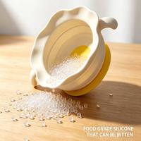 Nouvelle assiette à ventouse pliable en silicone pour tout-petits, en forme de nuage, bol d'apprentissage pour bébés, plat d'alimentation pour nourrissons