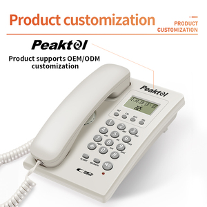 Téléphone de bureau filaire basique pas cher, prix de gros, avec affichage de l'identification de l'appelant, boutons en silicone, téléphone filaire pour <span class=keywords><strong>entreprise</strong></span> - Product Image 4