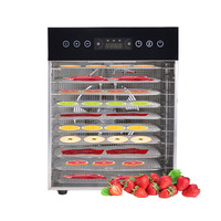 Professionele Fruitdroger Voedseldehydrator 10-laags RVS Schalen Voedseldehydrator Machine voor Thuisgebruik