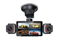Enregistreur vidéo CPT HD 1080P à quatre canaux, dashcam panoramique 360°, écran IPS 3 pouces, 4 objectifs, contrôle par application WiFi, enregistrement en boucle tout autour