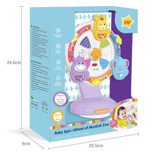 Rueda de La Fortuna MILI Animal, <span class=keywords><strong>Juguete</strong></span> musical giratorio para aprendizaje temprano, bandeja para <span class=keywords><strong>silla</strong></span> alta, <span class=keywords><strong>juguete</strong></span> de desarrollo para bebés - Product Image 4