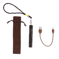 Briquet électronique vintage en bois de santal sculpté, rechargeable par USB, portable, créatif, coupe-vent, durable, pour cadeaux promotionnels